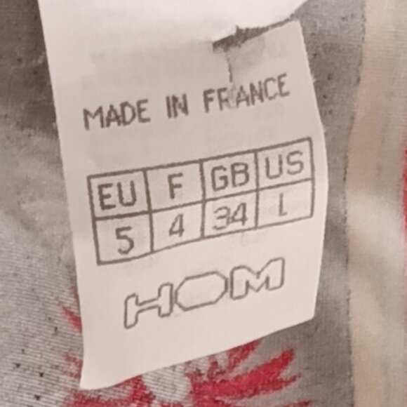 RARE VINTAGE 1" HOM SWIM BRIEF, SIZE 34", BLACK/RED/YELLOW FLOWERED (NWOT) - Picture 4 of 7